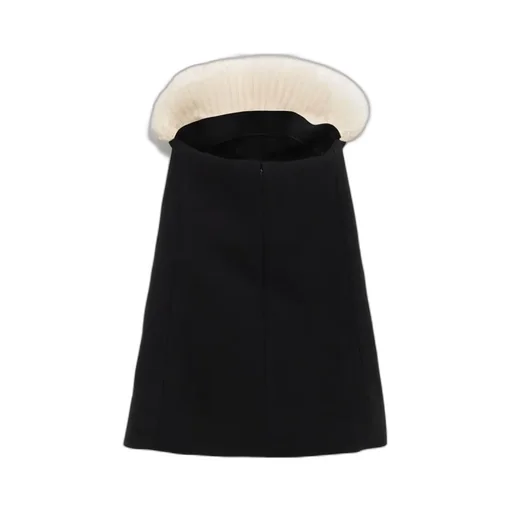 Bustier Mini Dress In Wool Piqué