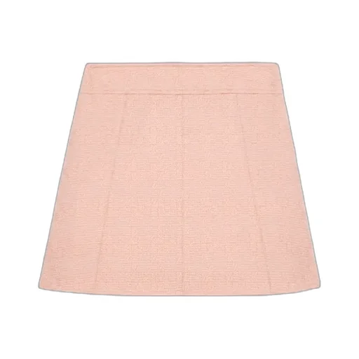 Trapeze Mini Skirt In Wool Natté
