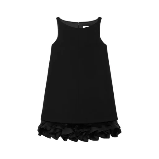 Bouquet Mini Dress In Gauffered Double Wool