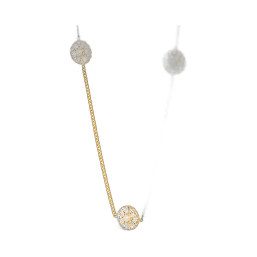 Heirlooms Marguerite Sautoir In Strass, Resin Pearls And Brass With Gold Finish