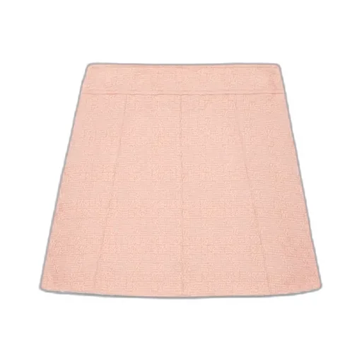Trapeze Mini Skirt In Wool Natté