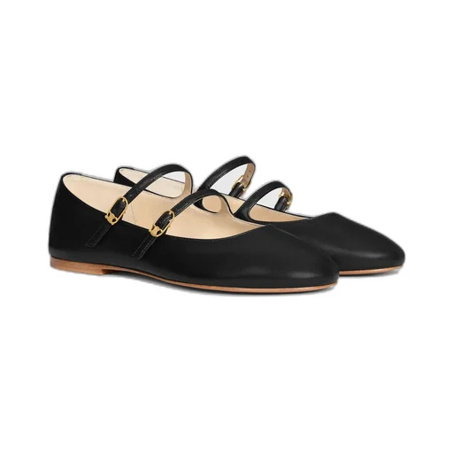 Les Ballerines Celine Double Strap In Lambskin