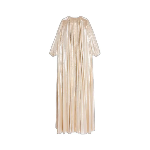 Cape Mini Dress In Lamé Silk Sablé