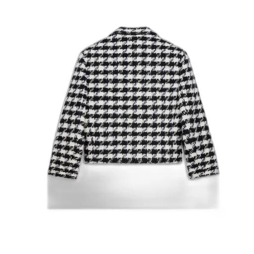 Garance Jacket In Houndstooth Wool Natté