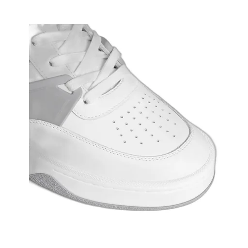Trainer Ct-09 Low Lace-Up Sneaker In Calfskin And Mesh