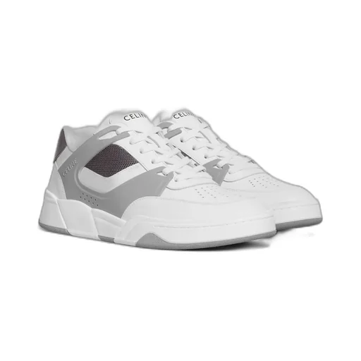 Trainer Ct-09 Low Lace-Up Sneaker In Calfskin And Mesh
