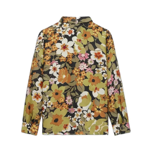 Lavalliere Blouse With Bow In Silk Organza