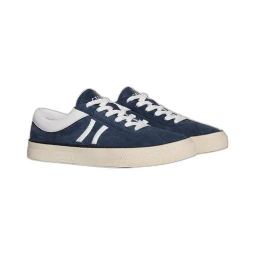 Sunset Low Lace-Up Sneaker In Suede Calfskin And Calfskin