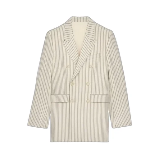 Camden Jacket In Striped Wool Gabardine