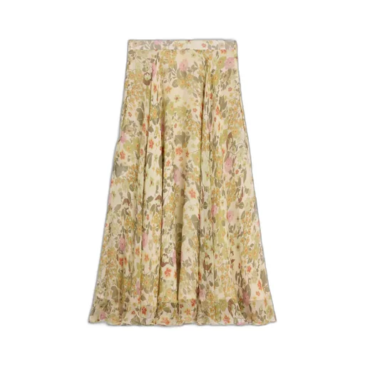 Midi Skirt In Silk Crepon
