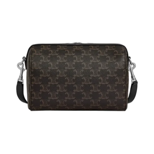 Mini Boston In Triomphe Canvas And Calfskin