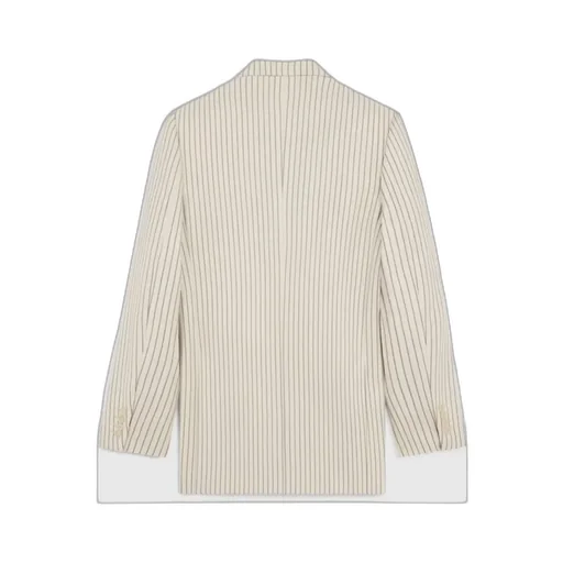 Camden Jacket In Striped Wool Gabardine