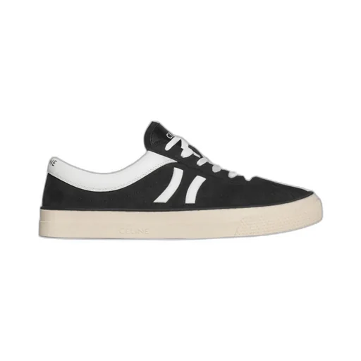 Sunset Low Lace-Up Sneaker In Suede Calfskin And Calfskin