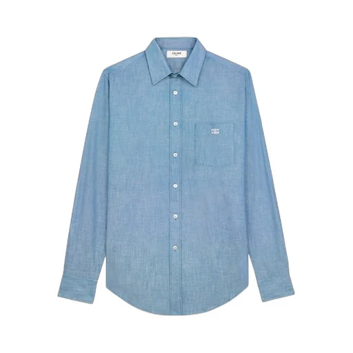 Loose Shirt In Chambray Cotton