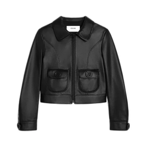 Straight Blouson Jacket In Soft Lambskin