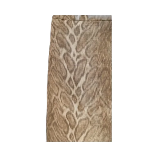 Pencil Skirt In Leopard Lamé Silk Viscose