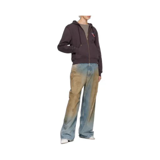 Embroidered-Logo Drawstring Hoodie