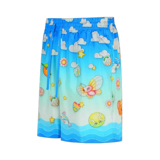 Kawaii Motif Twill Shorts