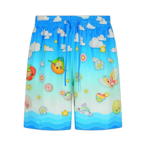 Kawaii Motif Twill Shorts