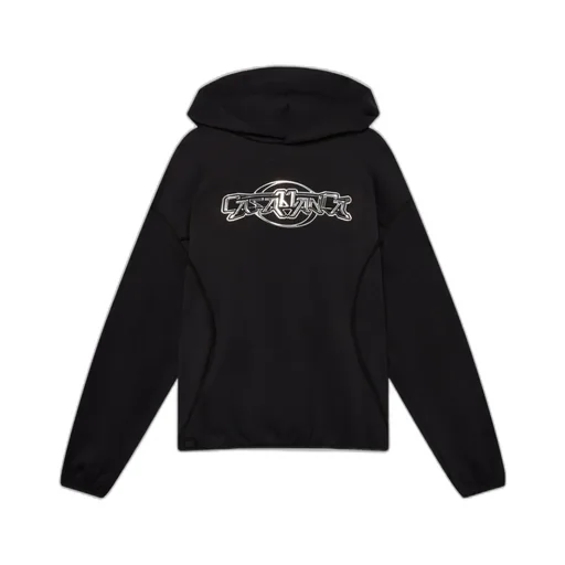 Oversized Panelled Hooded Sweatshirt