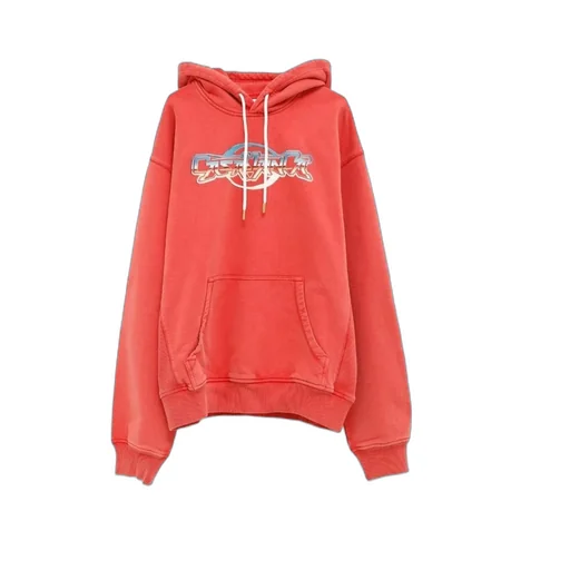 Graphic-Print Long-Sleeved Hoodie