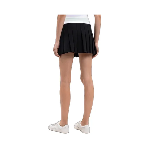 Logo Patch Pleated Skirt