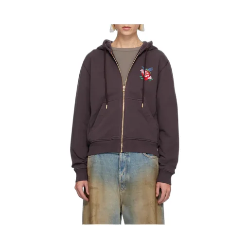 Embroidered-Logo Drawstring Hoodie