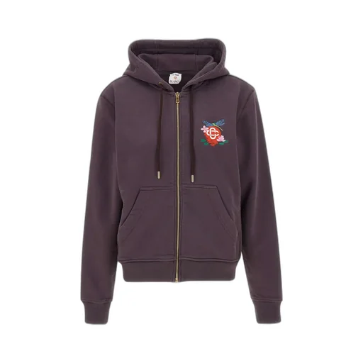 Embroidered-Logo Drawstring Hoodie