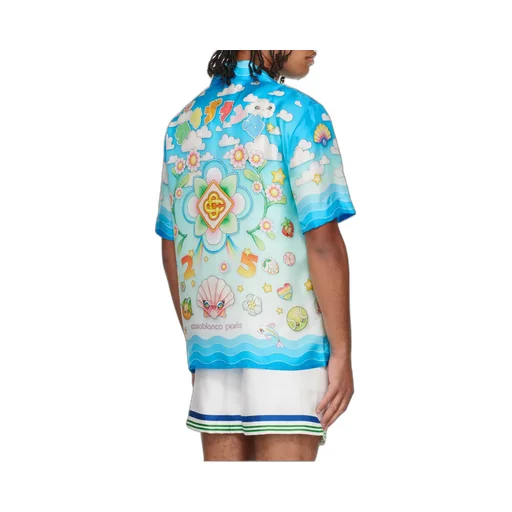Kawaii Motif Short Sleeve Twill Shirt
