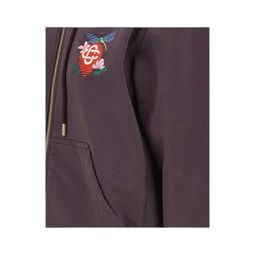 Embroidered-Logo Drawstring Hoodie