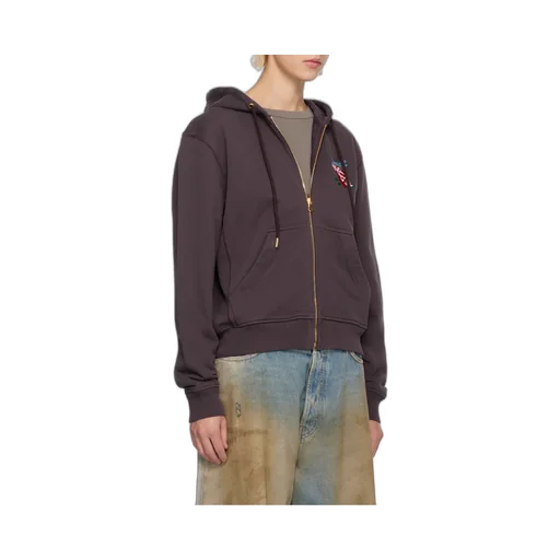 Embroidered-Logo Drawstring Hoodie