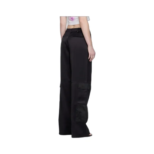 Logo Embroidered Patch Casual Pants