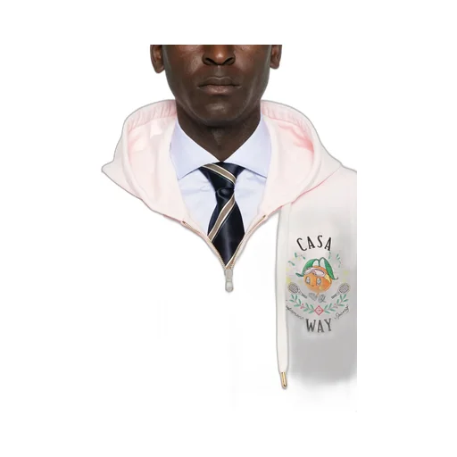 Casa Way Embroidered Zip-Up Hoodie