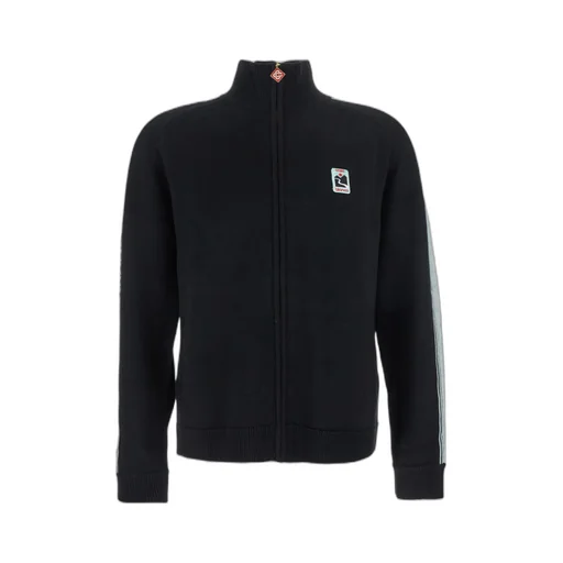 Casablanca Logo Patch Zip Up Cardigan
