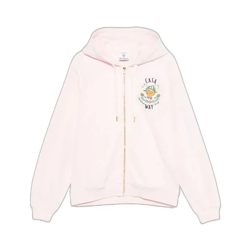 Casa Way Embroidered Zip-Up Hoodie