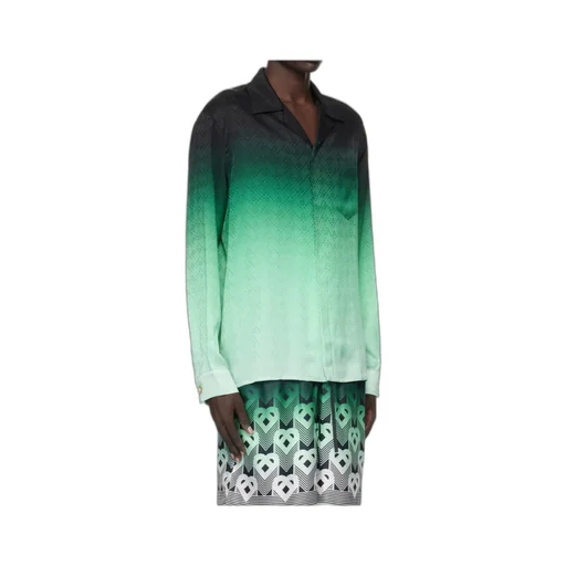 Gradient Pattern Silk Shirt