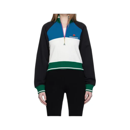 Colour-Block Quarter-Zip Sweatshirt