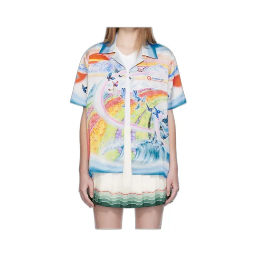 Teacher Butterfly Landscape Buttoned Shirt