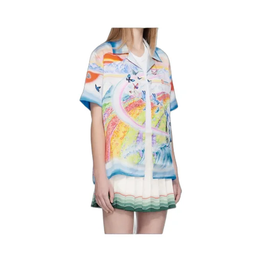 Teacher Butterfly Landscape Buttoned Shirt