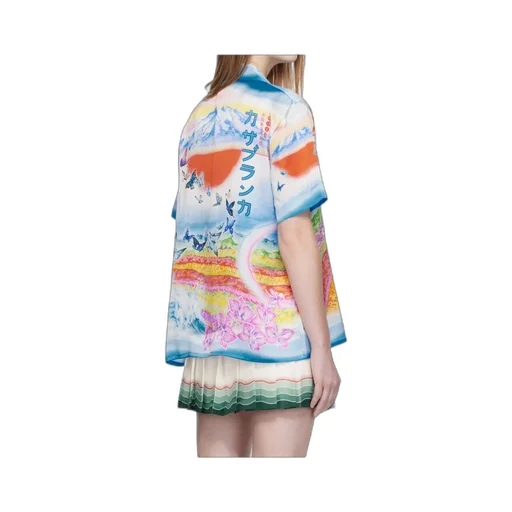 Teacher Butterfly Landscape Buttoned Shirt