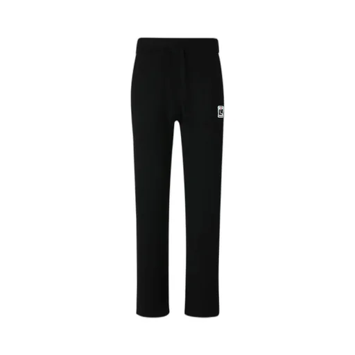 Logo Embroidered Patch Casual Pants