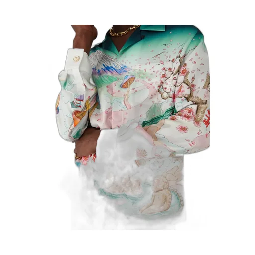 Printed Long-Sleeved Shirt