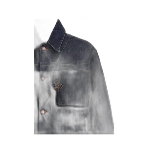 Logo Embroidered Buttoned Denim Jacket