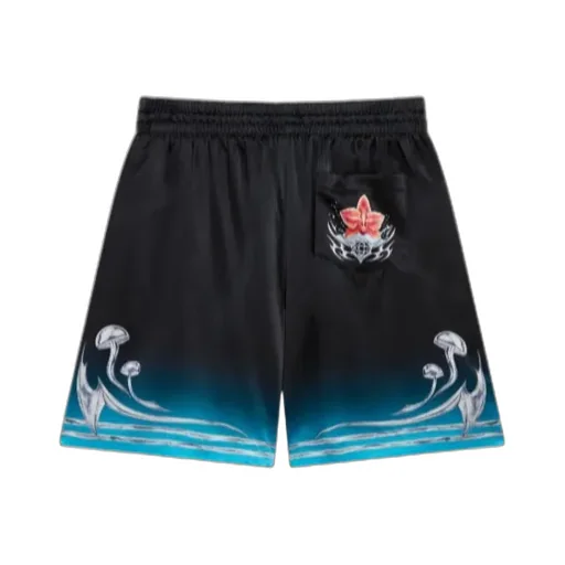 Graphic-Print Silk Shorts
