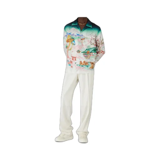 Flowers Long Sleeve Twill Shirt
