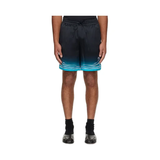 Graphic-Print Silk Shorts