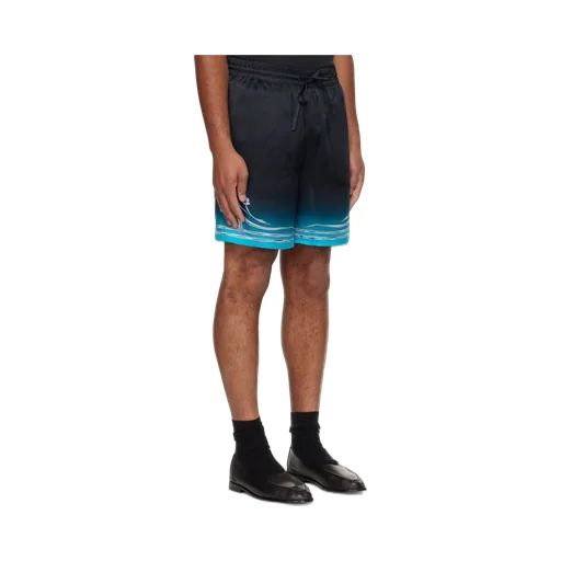 Graphic-Print Silk Shorts