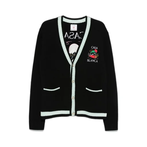 Logo Embroidered Cardigan