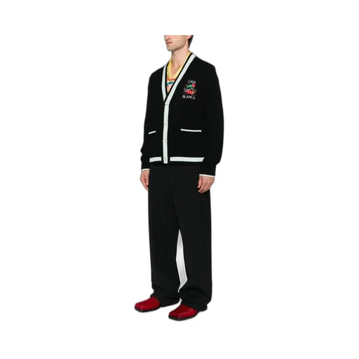 Logo Embroidered Cardigan