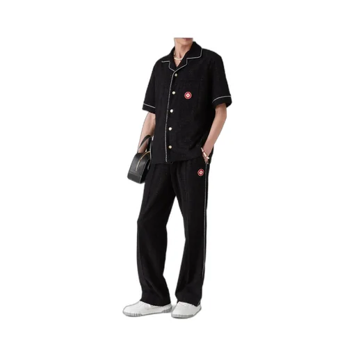 Letter Jacquard Casual Pants